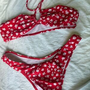 Red Floral Bikini Set 🌹🏊‍♀️🌊